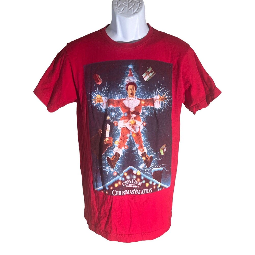 NATIONAL LAMPOONS CHRISTMAS VACATION Short Sleeve T-Shirt Red Medium